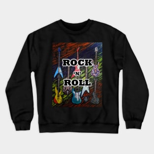 Rock 'n' Roll Electric Guitars Crewneck Sweatshirt